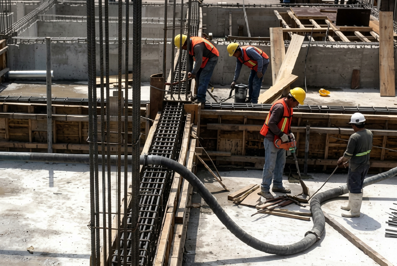 Equipo CORPOCONS en obra